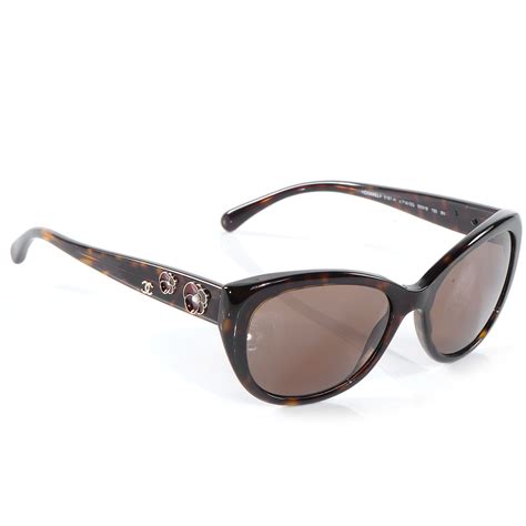 sunglasses chanel 5187 h|CHANEL Tortoise Shell Camellia Sunglasses 5187.